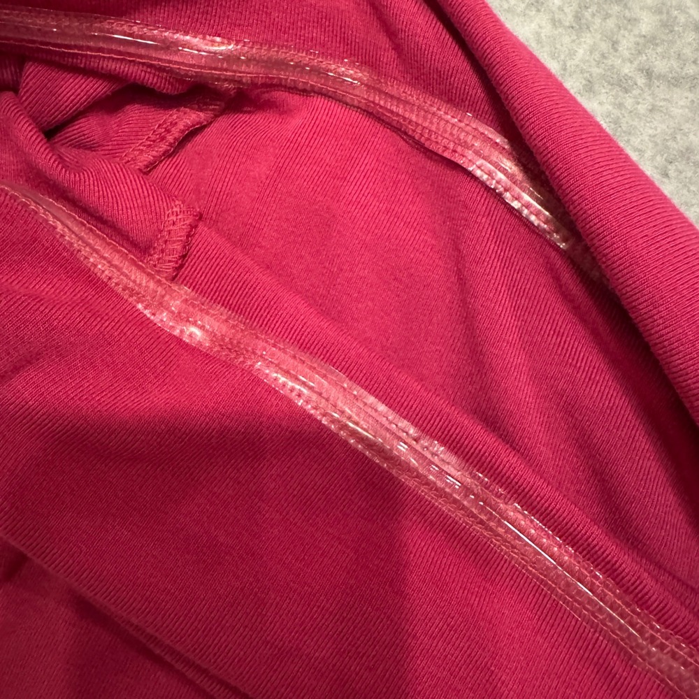 Y2K Magenta Off The Shoulder Long Sleeve Top Draped Neckline Pink Size L - Picture 6 of 10